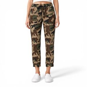 True Religion Camo Jogger Women’s XS Rolled Hem Drawstring Pants Cropped